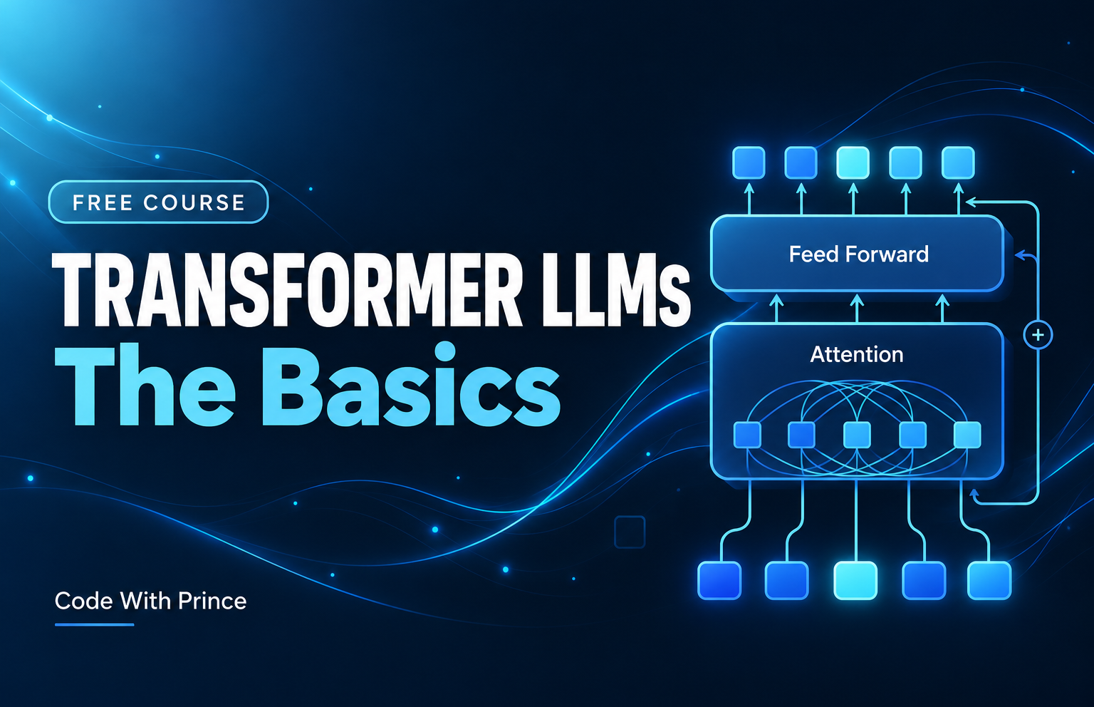 Transformer LLMs: The Basics course cover by Code With Prince